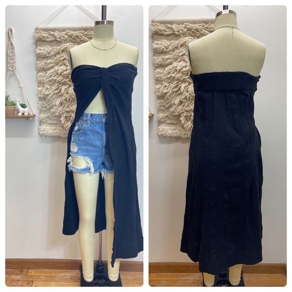 Free People Tops - 🅢🅐🅛🅔 Free People Tube Maxi Length Gauge Top Strapless Crop Long Top